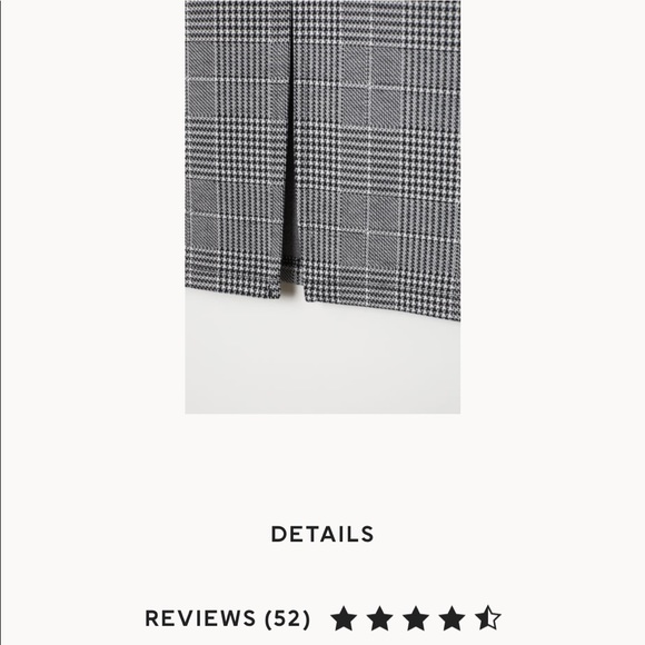 black and white plaid checked pencil skirt M - Picture 2 of 6